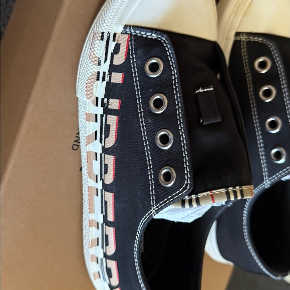 Burberry Black and White Kids Sneakers